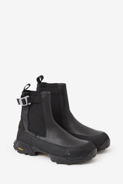 Roa Buckle-detail Chunky Boots In Black