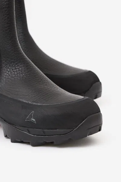 Roa Buckle-detail Chunky Boots In Black