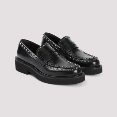 Shop Valentino Garavani Loafers In Black