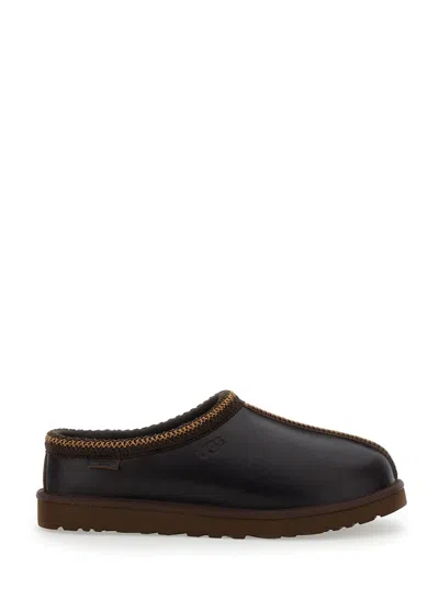 Ugg Ironwood Tasman Leather Regenerate Mules In Brown