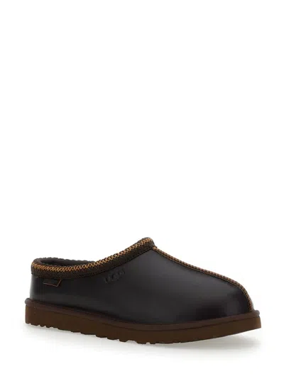 Ugg Ironwood Tasman Leather Regenerate Mules In Brown