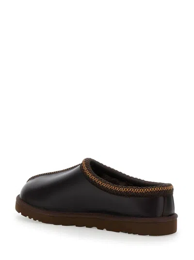Ugg Ironwood Tasman Leather Regenerate Mules In Brown
