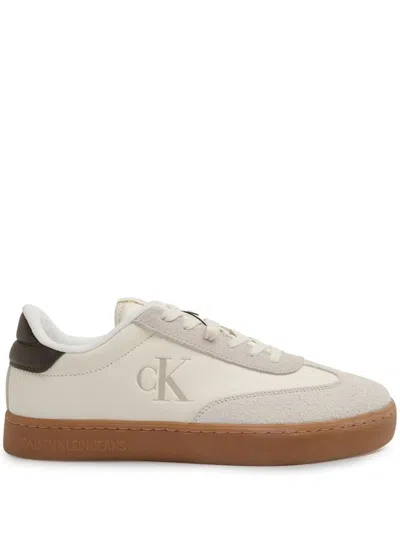 Calvin Klein Panelled Sneakers In White