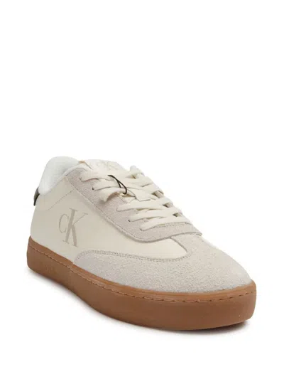 Calvin Klein Panelled Sneakers In White