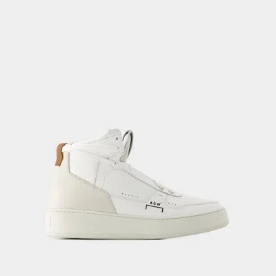 A-cold-wall* Logo-print Leather Hi-top Sneakers In Beige