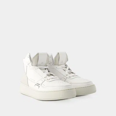 A-cold-wall* Logo-print Leather Hi-top Sneakers In Beige