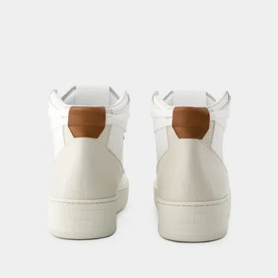 A-cold-wall* Logo-print Leather Hi-top Sneakers In Beige
