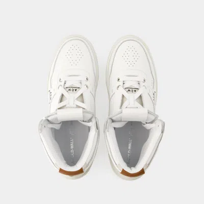 A-cold-wall* Logo-print Leather Hi-top Sneakers In Beige