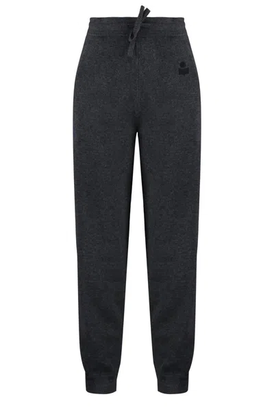 Isabel Marant Étoile Isabel Marant Etoile Kira Cotton Blend Track-pants In Black