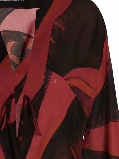 Shop Louisa Ballou Printed Short Kaftano In Multicolor