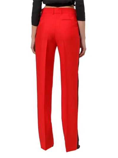 Calvin Klein Logo Casual Trousers In Red