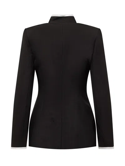 Casablanca Curved Tailored Jacket Black In Black
