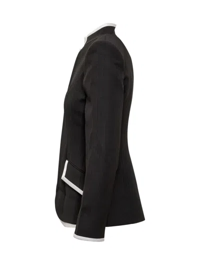 Casablanca Curved Tailored Jacket Black In Black
