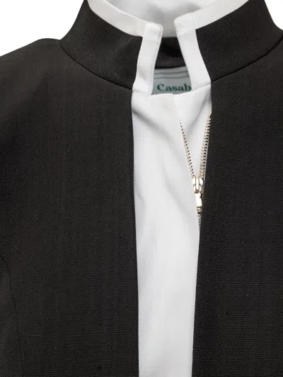 Casablanca Curved Tailored Jacket Black In Black