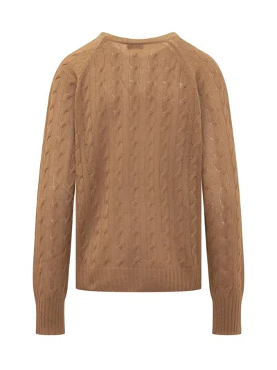 Etro Cable-knit Cashmere Sweater In Brown
