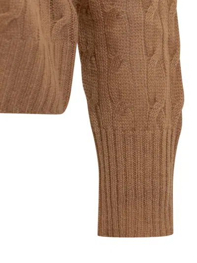Etro Cable-knit Cashmere Sweater In Brown