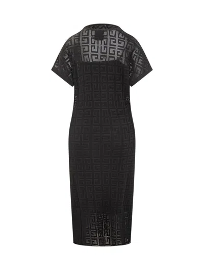 Givenchy 4g Jacquard Midi Dress In Black