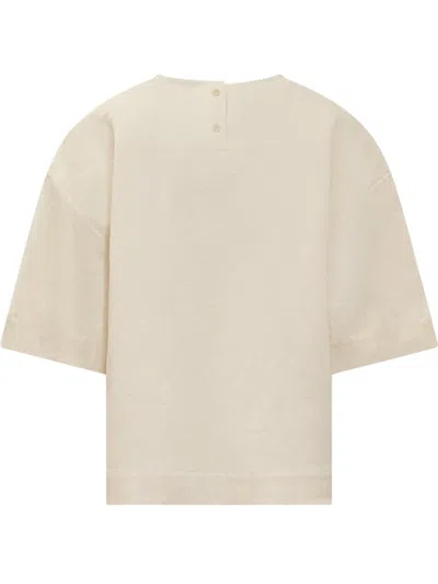 Jw Anderson Linen T-shirt In Beige