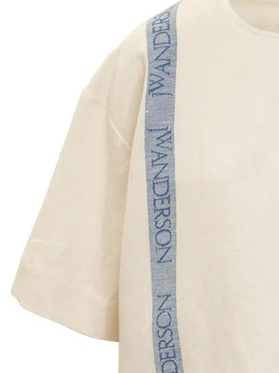 Jw Anderson Linen T-shirt In Beige