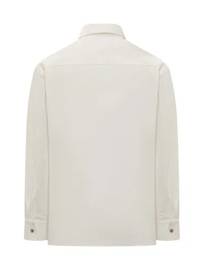 Jil Sander Zippered Shirt With Buttoned Cuffs In White