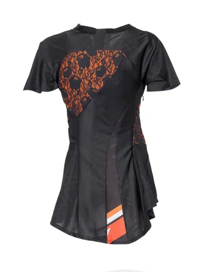 Koché Patchwork T-shirt In Black