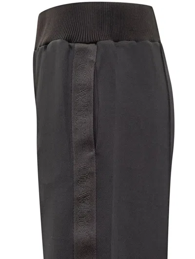 Off-white Black Polyamide Blend Sporty Pants In Black