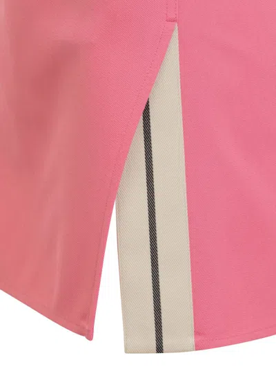 Palm Angels Stripe-detail A-line Miniskirt In Pink