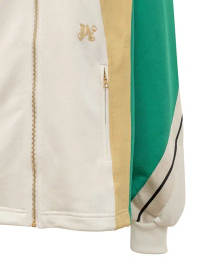 Palm Angels Monogram Colorblock Track Jacket In Multicolor