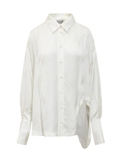 Attico Diana Parachute Canvas Overshirt In White