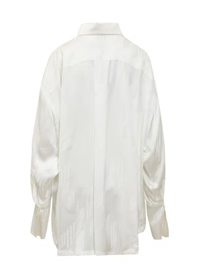 Attico Diana Parachute Canvas Overshirt In White