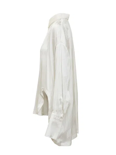 Attico Diana Parachute Canvas Overshirt In White