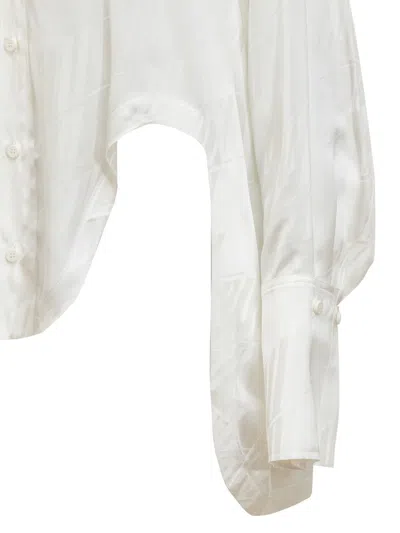 Attico Diana Parachute Canvas Overshirt In White