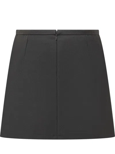 Versace Medusa '95 Virgin-wool Miniskirt In Black
