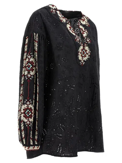 Shop Fortela 'allegra' Blouse In Black