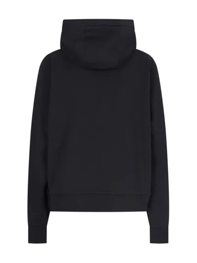 Burberry Poulter Hoodie With Logo Print In Black