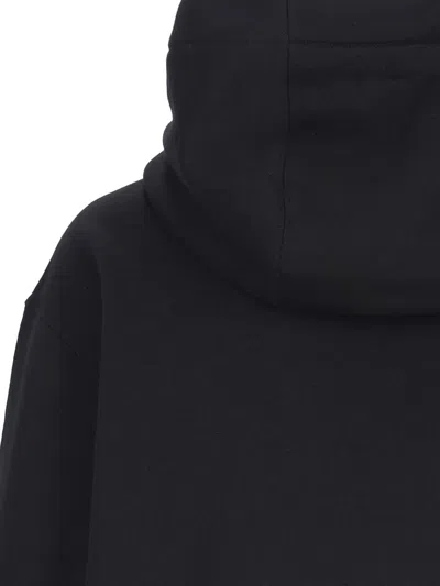 Burberry Poulter Hoodie With Logo Print In Black