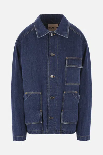 Plan C Denim Jacket In Blue