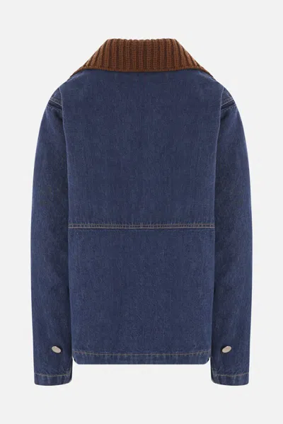 Plan C Denim Jacket In Blue