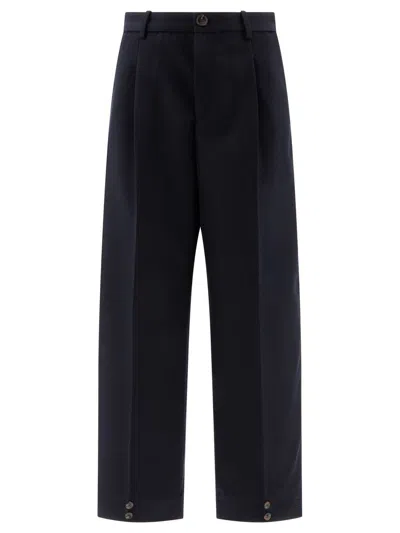 Soeur High-waisted Casual Pants In Blue