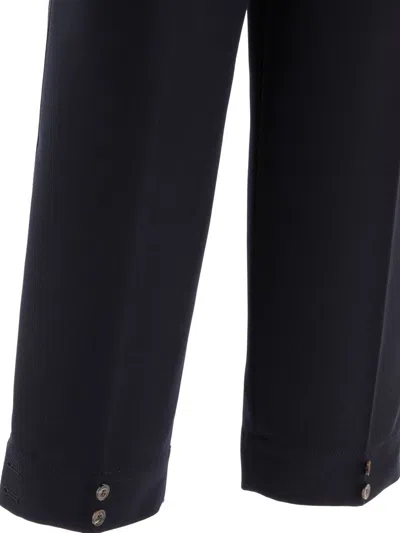 Soeur High-waisted Casual Pants In Blue