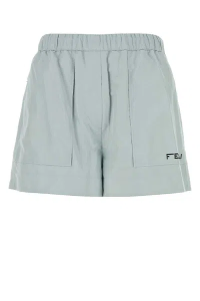 Fendi Elasticated-waistband Shorts In Blue