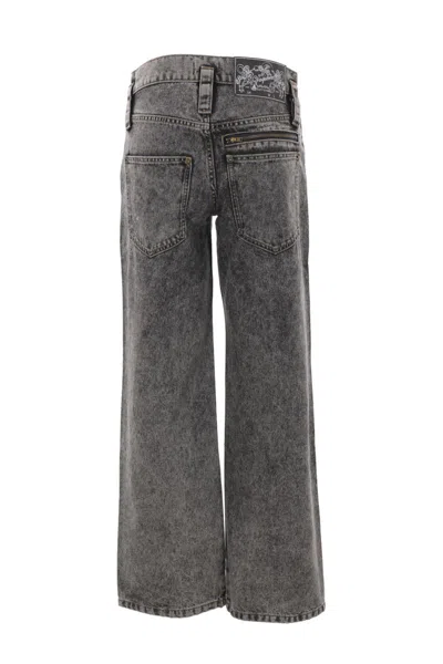 Vaquera Washed Wide-leg Jeans In Washed Black
