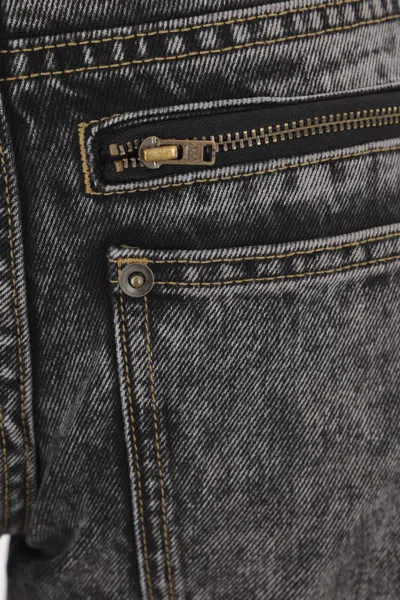 Vaquera Washed Wide-leg Jeans In Washed Black