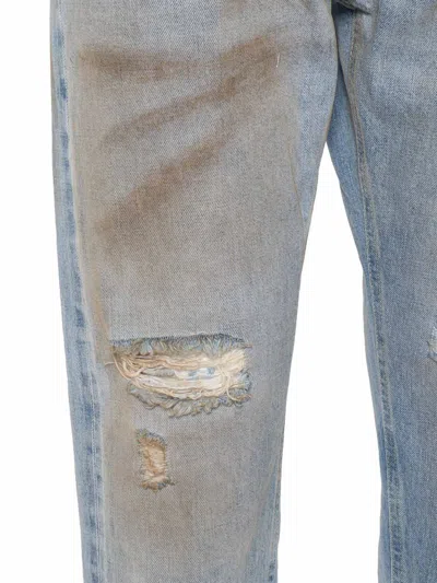 Dondup Vintage-inspired Denim Trousers In Blue