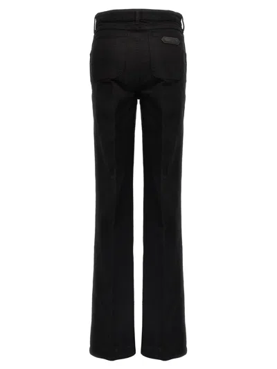 Tom Ford Flared Stretch Denim Jeans In Black