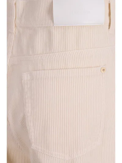 7 For All Mankind Corduroy Cotton Pants Regular Fit In White