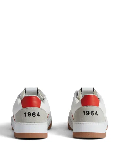 Dsquared2 Low Top Sneakers With Contrast Panelled Design In White