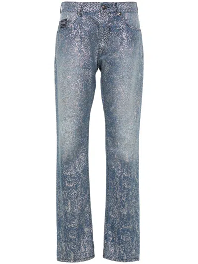 Versace Jeans Couture Mid-rise Slim-fit Jeans In Blue