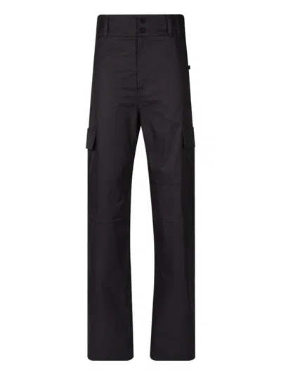 Saint Laurent Button Detail Straight Leg Pants For Women In Grey