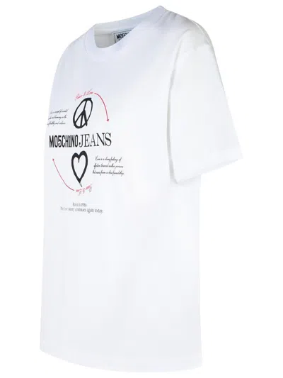 Moschino Peace & Love T-shirt In White